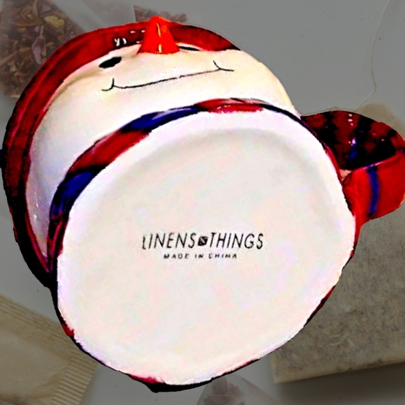 VTG Snowman Coffee Mug Tea Cup Glazed Ceramic Oversize 16 ozs. Linens N Things - Picture 3 of 6